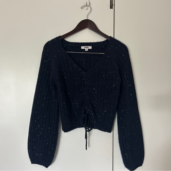 BB Dakota Navy Speckled Knit Sweater - Picture 1 of 3